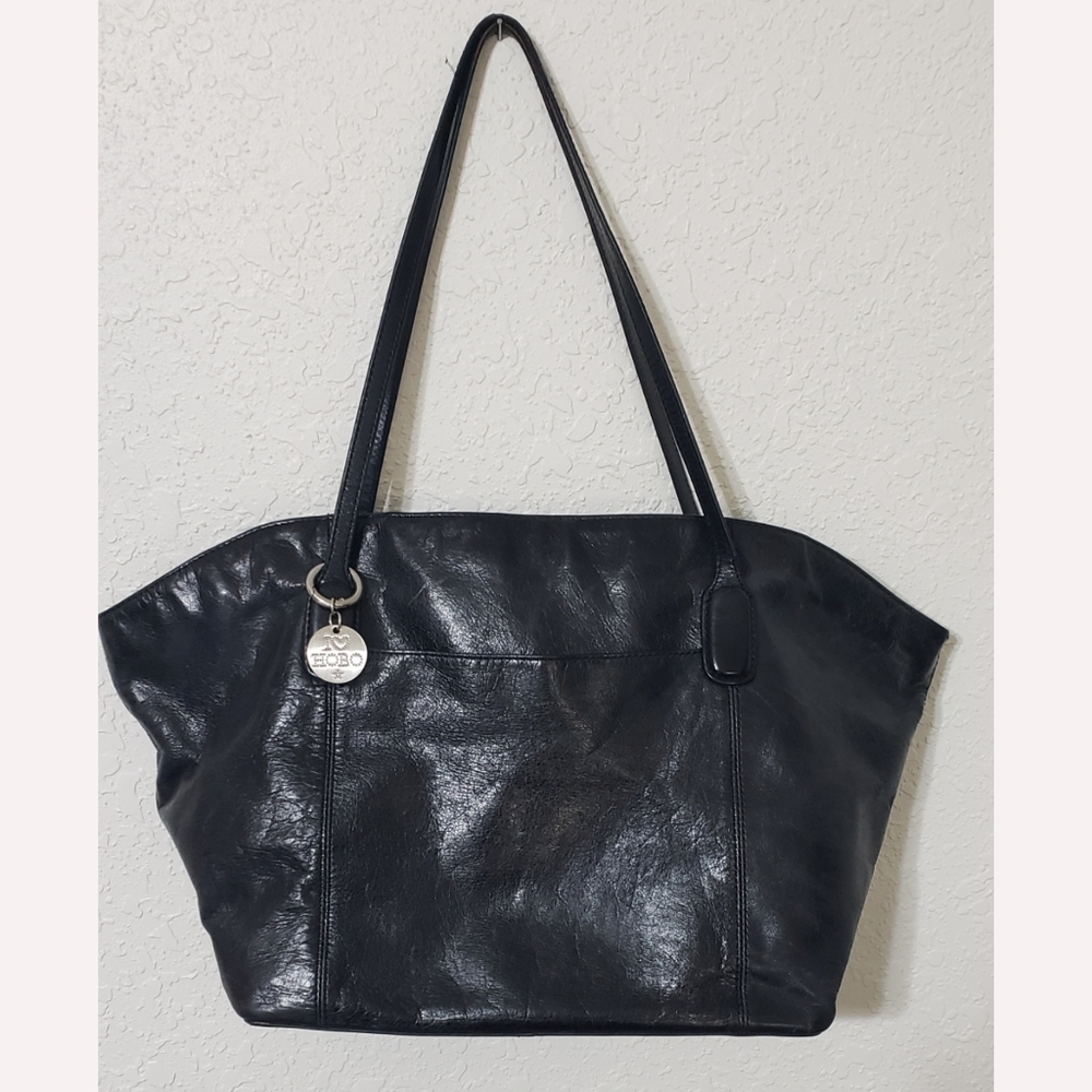 HOBO Patti Black Leather Shoulder Bag